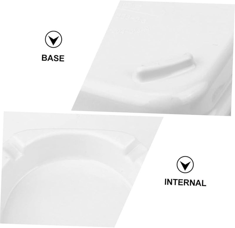 White Ashtray Shape Indoor Outdoor Patio Tabletop Decorative Accessory - Image 3